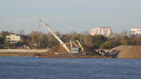 Grab crane working timelapse Video stock 30690187