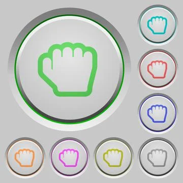 Grab cursor push buttons Stock Illustration