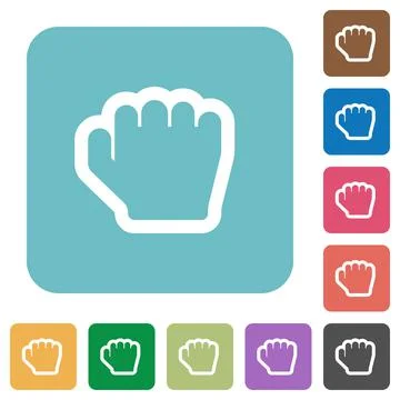Grab cursor rounded square flat icons Stock Illustration