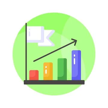 Grab this editable vector of growth chart, business analysis icon design Ilustración de archivo
