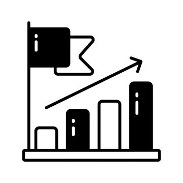 Grab this editable vector of growth chart, business analysis icon design Illustrazione stock