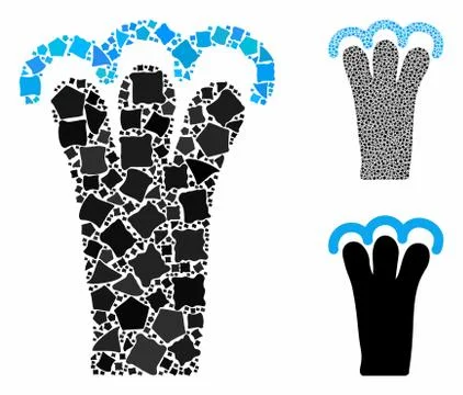 Grab gesture Composition Icon of Abrupt Elements 스톡 일러스트