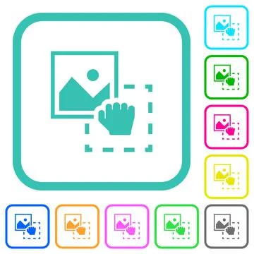 Grab image to upload vivid colored flat icons Illustrazione stock