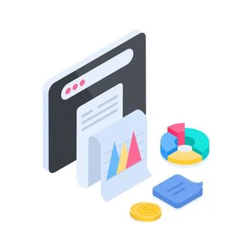 Grab this isometric illustration featuring final exam preparation and Stock Illustration