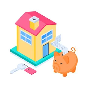 Grab this isometric illustration highlighting cloud server database integration Stock Illustration
