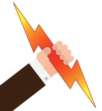 Grab lightning Stock Illustration