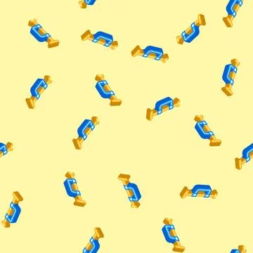 Grab rail bathroom interior isometric icon seamless pattern Stock Illustration