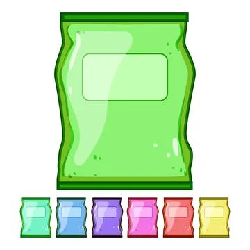 Grab snack pack cartoon vector graphic Stock Illustration