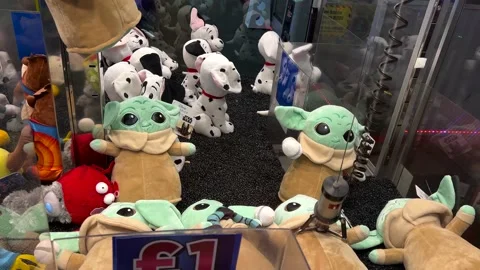 Grabber Claw Machine , Prize Soft Toy Stock Footage 162408201