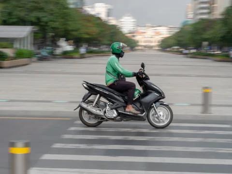 Grabbike in SaiGon. Stock Photos