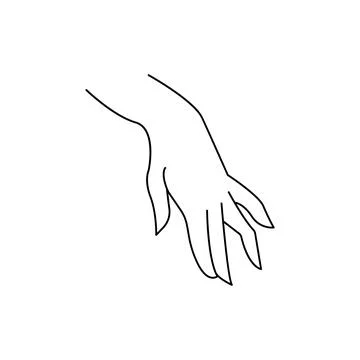 Grabbing hand. Man s hand pinching invisible item. Hand holding something with Stock Illustration