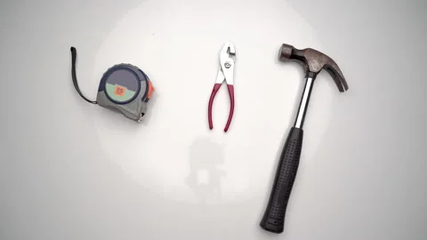 Grabbing A Screwdriver Off A Table With Tools And Putting It Back Stock Footage 230380181