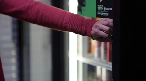 Grabbing A Soda From The Shelf Stock Footage 64855300