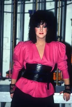 Grace Slick photographed Backstage at Solid Gold, 1983. Credit: Ron Wolfson / Stock Photos