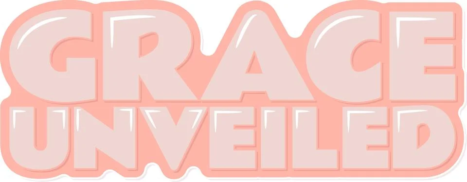 Grace Unveiled Easter Lettering Vector Design Stock Illustration