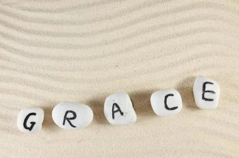 Grace word Stock Photos