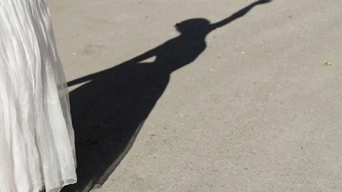 Graceful ballerina doing a workout in the classroom. Smoke, fog, silhouette Stock Footage 73668026