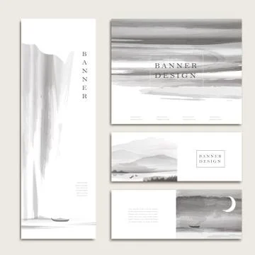 Graceful banner template Stock Illustration