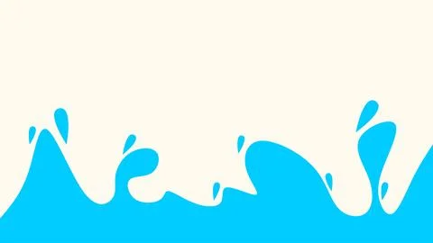 Graceful blue waves flow across the bottom, suggesting water, movement, and.. Stock-Illustration