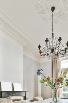 Graceful ceiling with a pattern Stock Photos