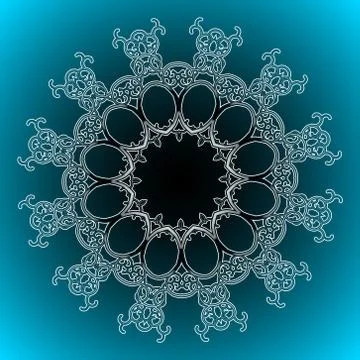 Graceful Curl Vector Mandala Stock Illustration