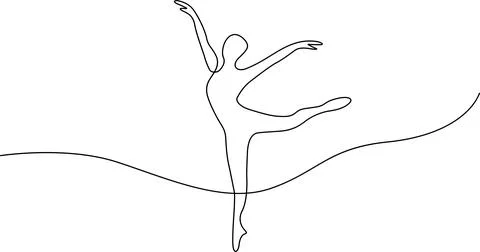 Graceful dancer in mid-leap Vector Illustrazione stock