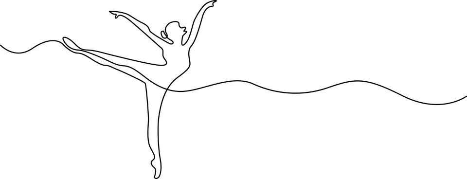 Graceful dancer in mid-leap Vector Illustrazione stock