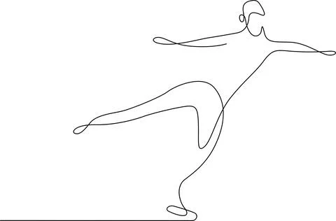 Graceful dancer in motion Vector 스톡 일러스트