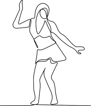 Graceful dancer performing an elegant arm movement in a flowing pose Vector Stock Illustration