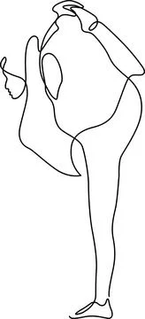 Graceful dancer in pose Vector Stockillustratie