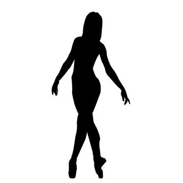 Graceful dancing girl Stock Illustration