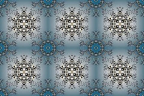 Graceful, delicate in the Rococo style. Raster. Beautiful pattern for Wallpapers Stock Illustration