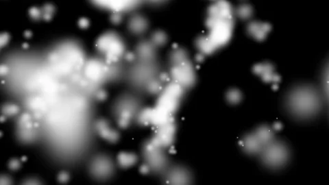 Graceful floating particles fusing and separating. Slow moving. 3d animation Stock Footage 92380017