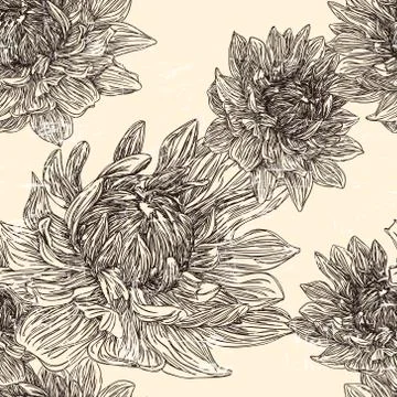 Graceful floral seamless pattern Stock Illustration