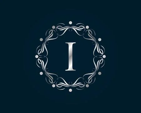 Graceful letter I Stock Illustration