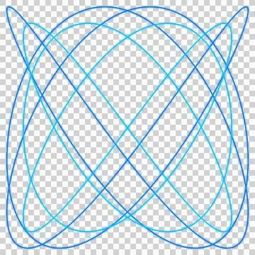 Graceful neon harmonic oscillation loop transparent PNG Фото