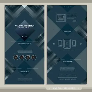 Graceful one page web design Stock Illustration