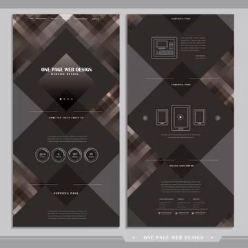 Graceful one page web design Stock Illustration