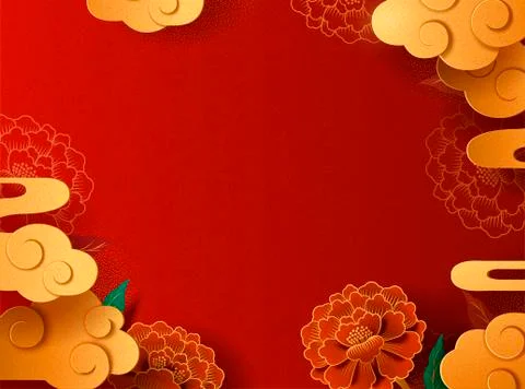 Graceful paper art background Stock Illustration
