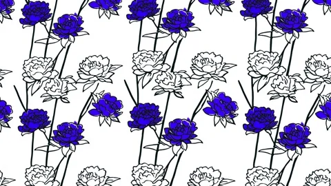 Graceful Peony Flow – Vertical Seamless Animation Stock Footage 306137893