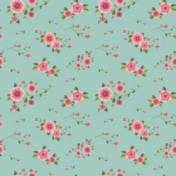 Graceful seamless floral pattern Stock Illustration