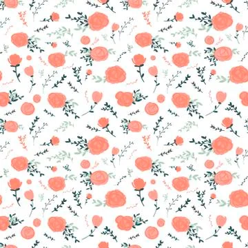 Graceful seamless floral pattern Stock Illustration