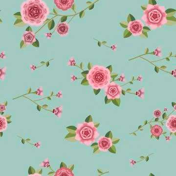 Graceful seamless floral pattern Stock Illustration