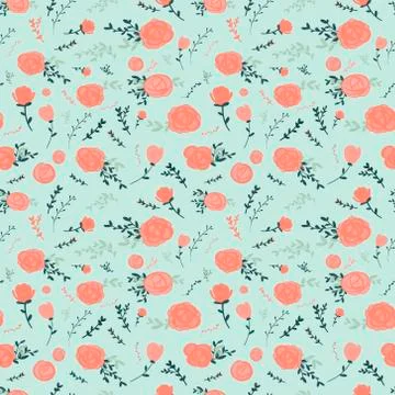 Graceful seamless floral pattern 스톡 일러스트