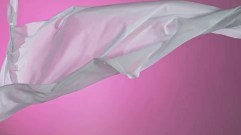 Graceful Silk Fabric Flowing Elegantly in the Wind Stock Footage 301424089