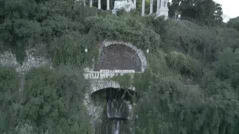 Graceful steady pan up on Waterfall Stock Footage 277667337