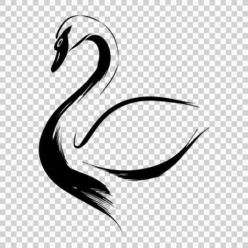 Graceful swan vector. Stock-Illustration