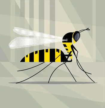 Graceful wasp Stock Illustration