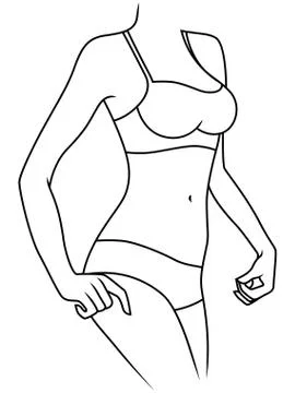 Graceful young lady Stock Illustration