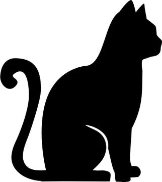 Gracefull sitting Cat Illustrazione stock